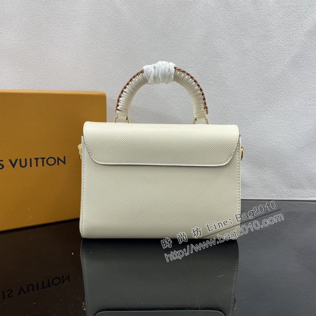 Lv路易威登2023專櫃新款Twist中號手袋 LV編織皮革手柄手提肩背女包 M22229 M22236 ydh5171